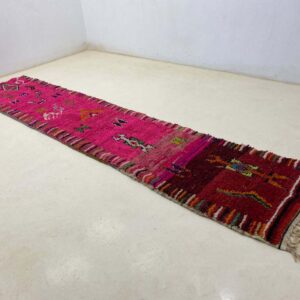 Amazigh Pink Berber Wool Rug with Tribal Home Decor