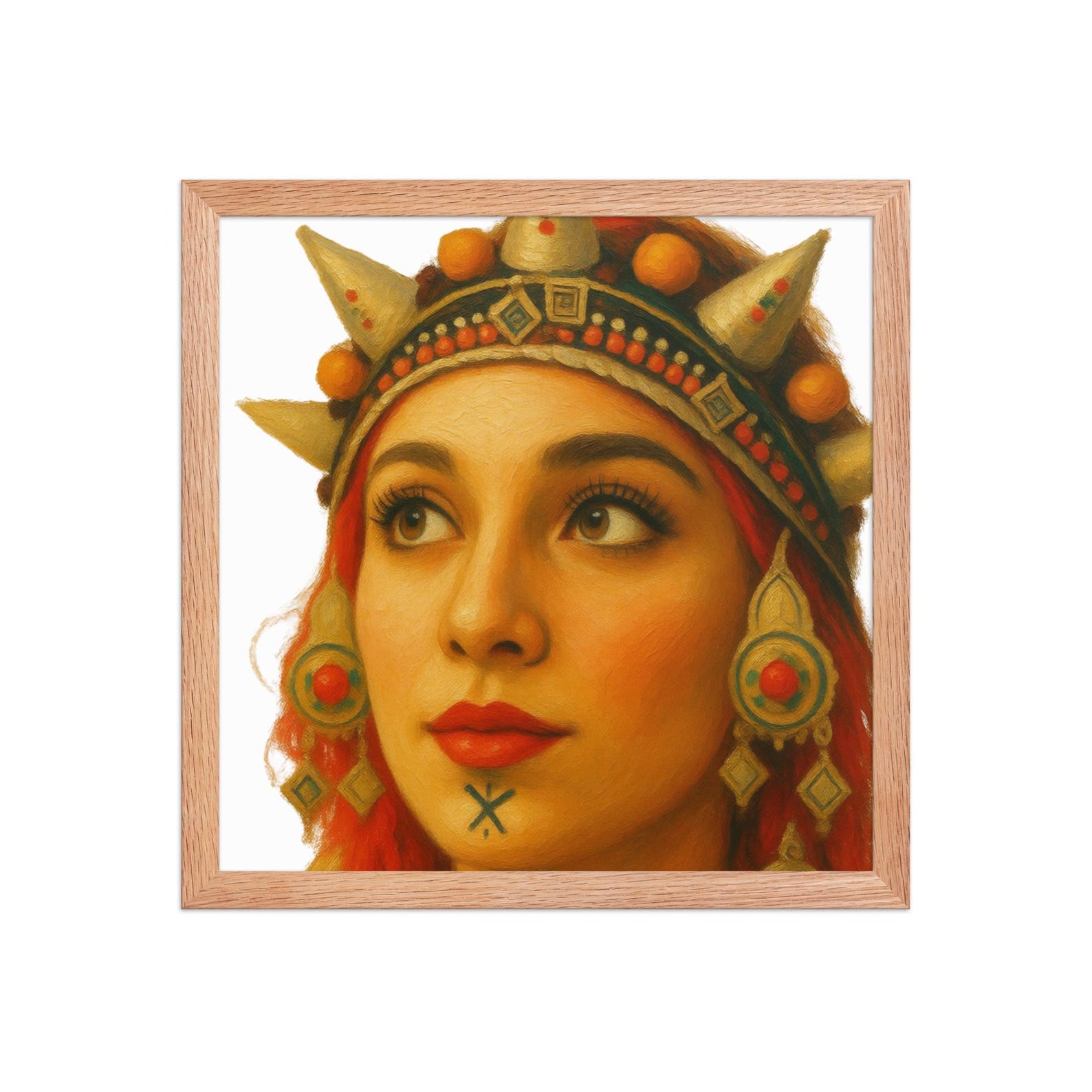 Amazigh Berber Framed Cultural Portrait Poster Premium Matte Wall Art