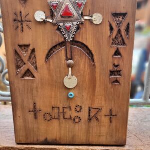 Amazigh Berber Handmade Cedar Wood Panel Wall Art