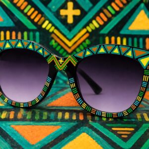 Amazigh Tugz Amlal Crab Hand Painted Recycled Frames Sunglasses