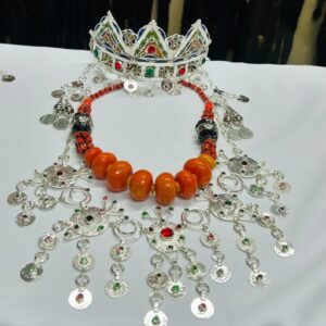 Amazigh Berber Jewelry Set with Necklace and Headband