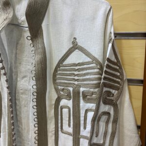 Amazigh Berber Linen Vest with Colorful Embroidery Gilet Sizes
