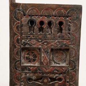 Amazigh Berber Hand Carved Wooden Door Wall Art Panel