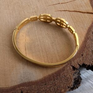 Kabyle Amazigh Jonc Yaz Tifinagh Symbol Bracelet with Sparkling Design