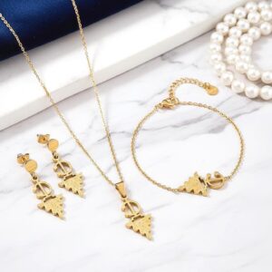 Amazigh Berber Tazerzit Fibule Jewelry Set Kabyle Stainless Steel