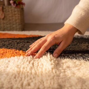 Custom Amazigh Berber Handmade Wool Rug for Living Room Decor