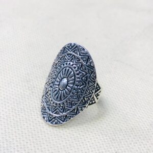 Amazigh Berber Tuareg Sterling Silver Tribal Engraved Ring