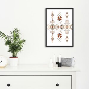 Amazigh Berber Kabyle Woman Illustration Wall Art Poster Print