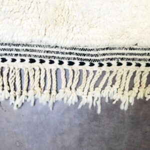 Amazigh Berber Beni Ourain Wool Rug with Tifinagh Symbols