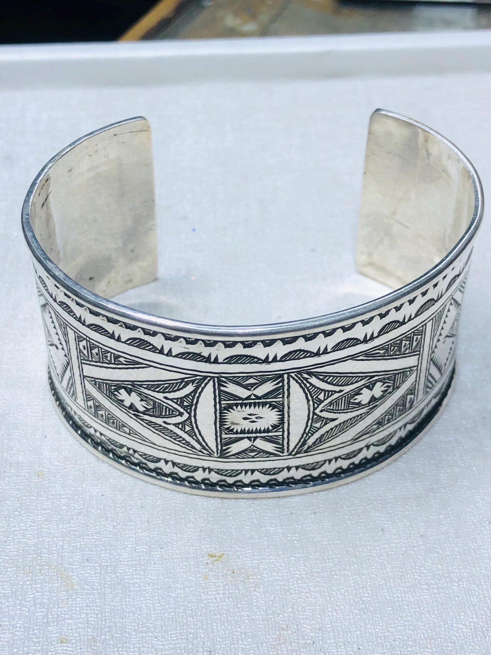 Amazigh Tuareg Berber Gravé Maroc Bracelet Silver Engraved Jewelry