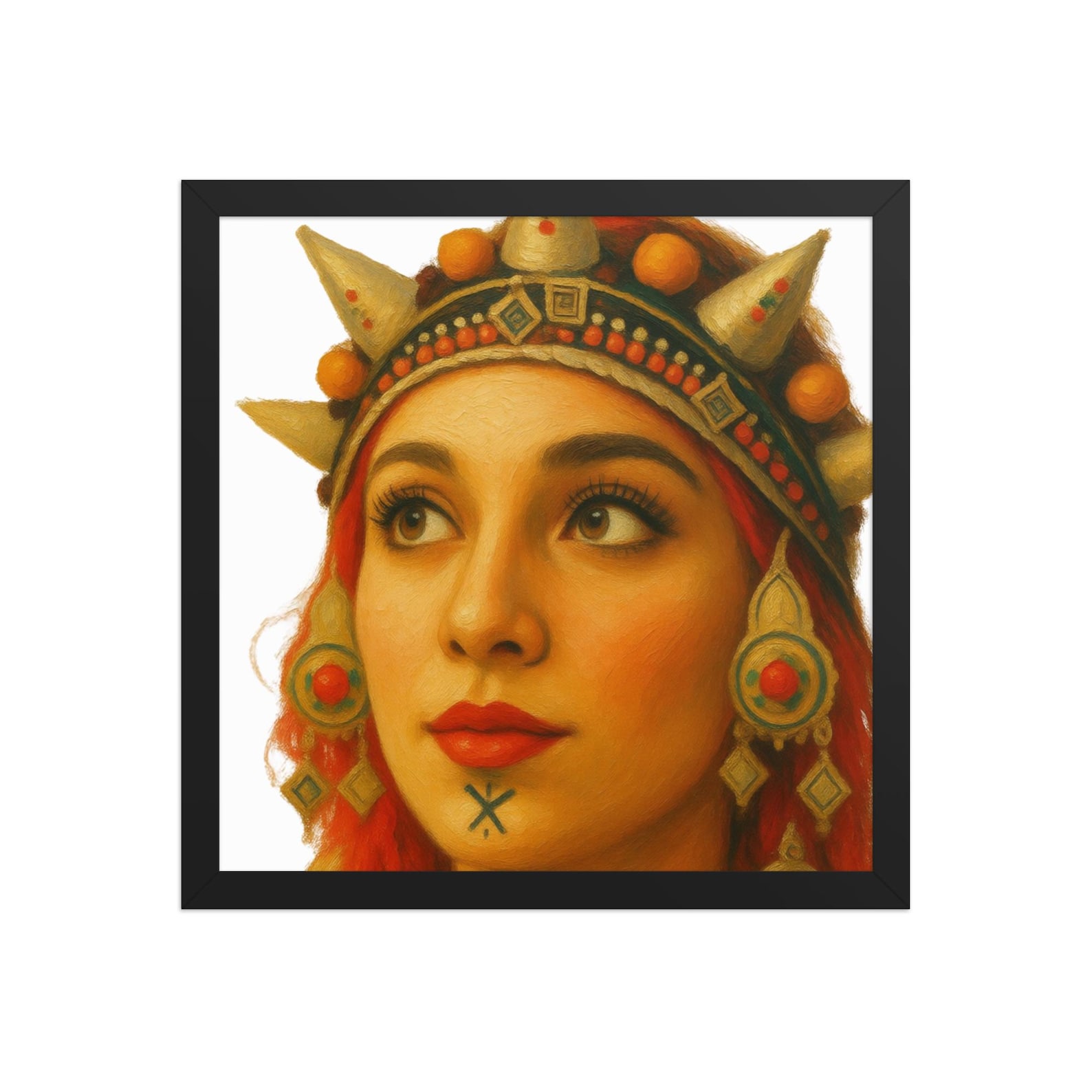 Amazigh Berber Framed Cultural Portrait Poster Premium Matte Wall Art