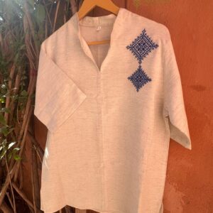 Amazigh Loulan Tunic with Elegant Embroidery for Men