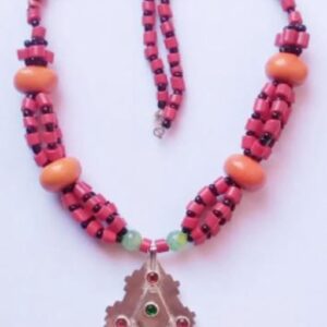 Amazigh Berber Beaded bead Kbayle Pendant Traditional Necklace