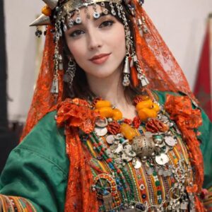 Amazigh Berber Asni Traditional Headband with Handmade Jewelry Design