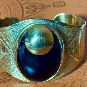 Amazigh Tuareg FAIR TRADE Cuff Bracelet with Giant Onyx