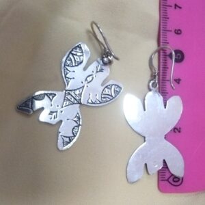 Amazigh Berber Tifinagh Sterling Silver Earrings Ethnic Design