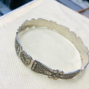 Amazigh Berber Gravé 925 Silver Engraved Cuff Bracelet