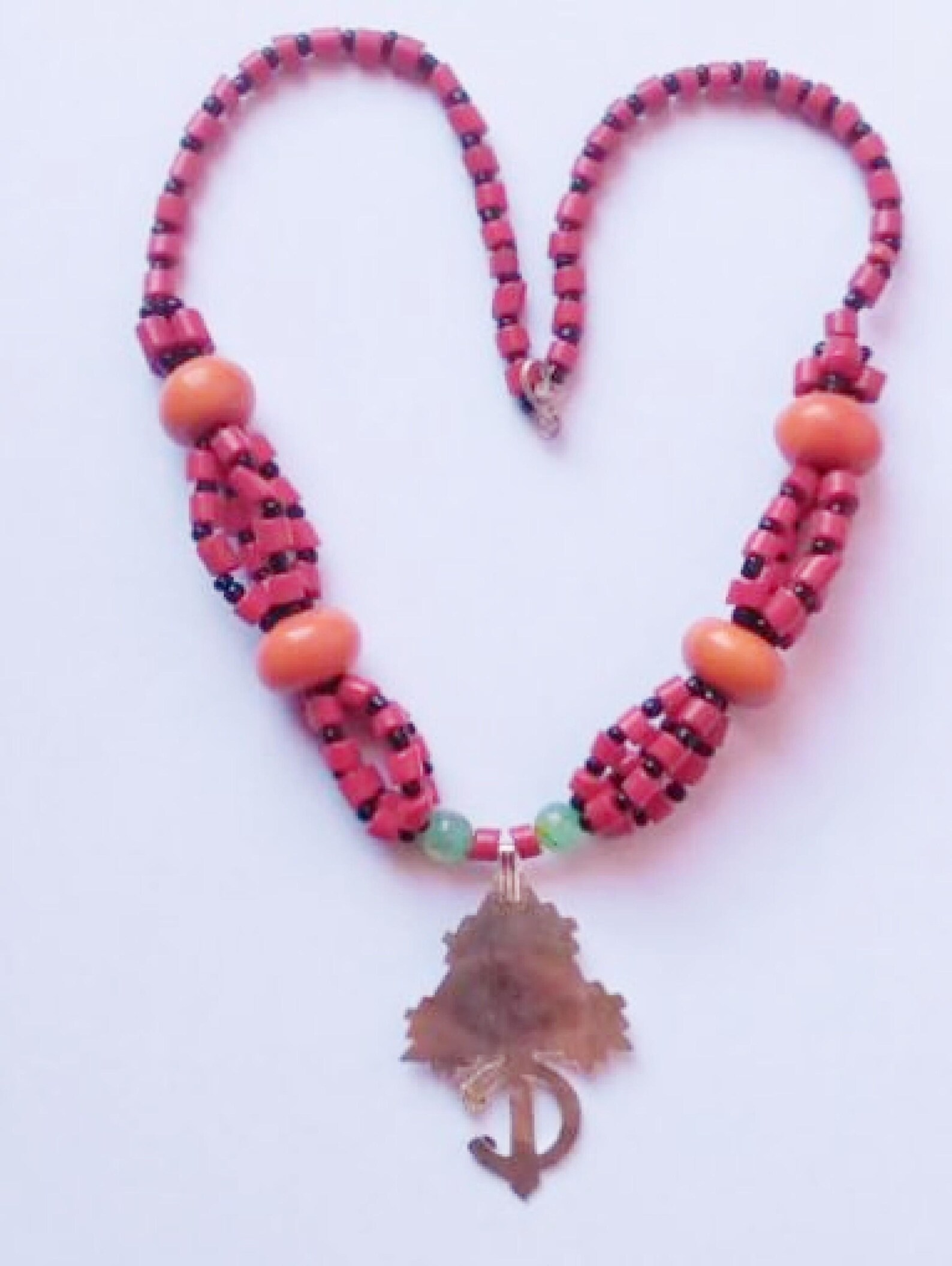 Amazigh Berber Beaded bead Kbayle Pendant Traditional Necklace