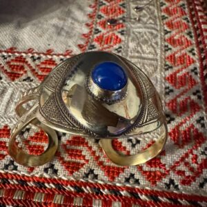 Amazigh Tuareg Stunning Blue Agate Cuff Bracelet One SIZE