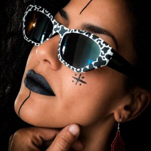 Amazigh TFUNASIN The Cows Hand Painted Sunglasses Festival Wear