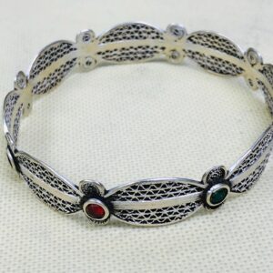 Berber Amazigh Gravé 925 Silver Handmade Cuff Bracelet