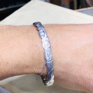 Amazigh Tuareg Sahara Silver Tribal Engraved Heritage Bracelet