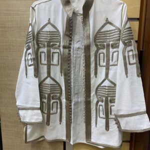 Amazigh Berber Linen Vest with Colorful Embroidery Gilet Sizes