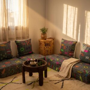 Amazigh Berber Modular Floor Sofa Seating Pouf for Living Room