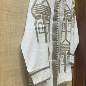 Amazigh Berber Linen Vest with Colorful Embroidery Gilet Sizes
