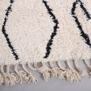 Custom Amazigh Berber Wool Rug for Living Room Decor