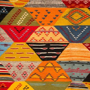 Amazigh Taznakht Colorful Berber Geometric Tribal Area Rug