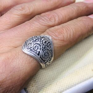 Amazigh Berber Tuareg Silver Tribal Engraved Adjustable Ring