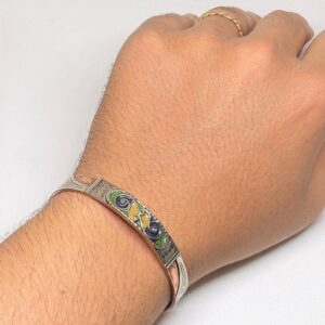 Kabyle Berber Tifinagh Enamel Amazigh Yaz Copper Bracelet