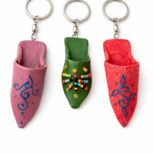 Amazigh Camel Leather Babouche Shoes Keychains Set Slipper Souvenir