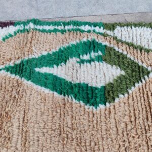 Amazigh Berber Handmade Wool Geometric Rug Colorful Boho Carpet