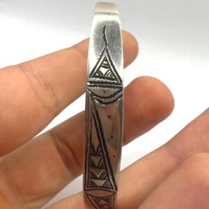 Amazigh Berber Tuareg Sterling Silver Bangle Bracelet African Tribal Jewelry