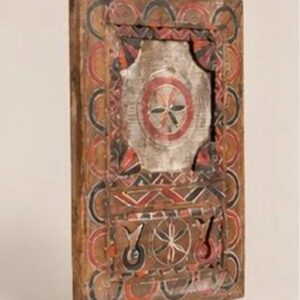 Berber Amazigh Vintage Door Wall Art Hand Carved Wooden Panel