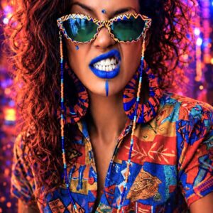 Amazigh Tuareg AMAN N TENERE Hand Painted Sunglasses Wear