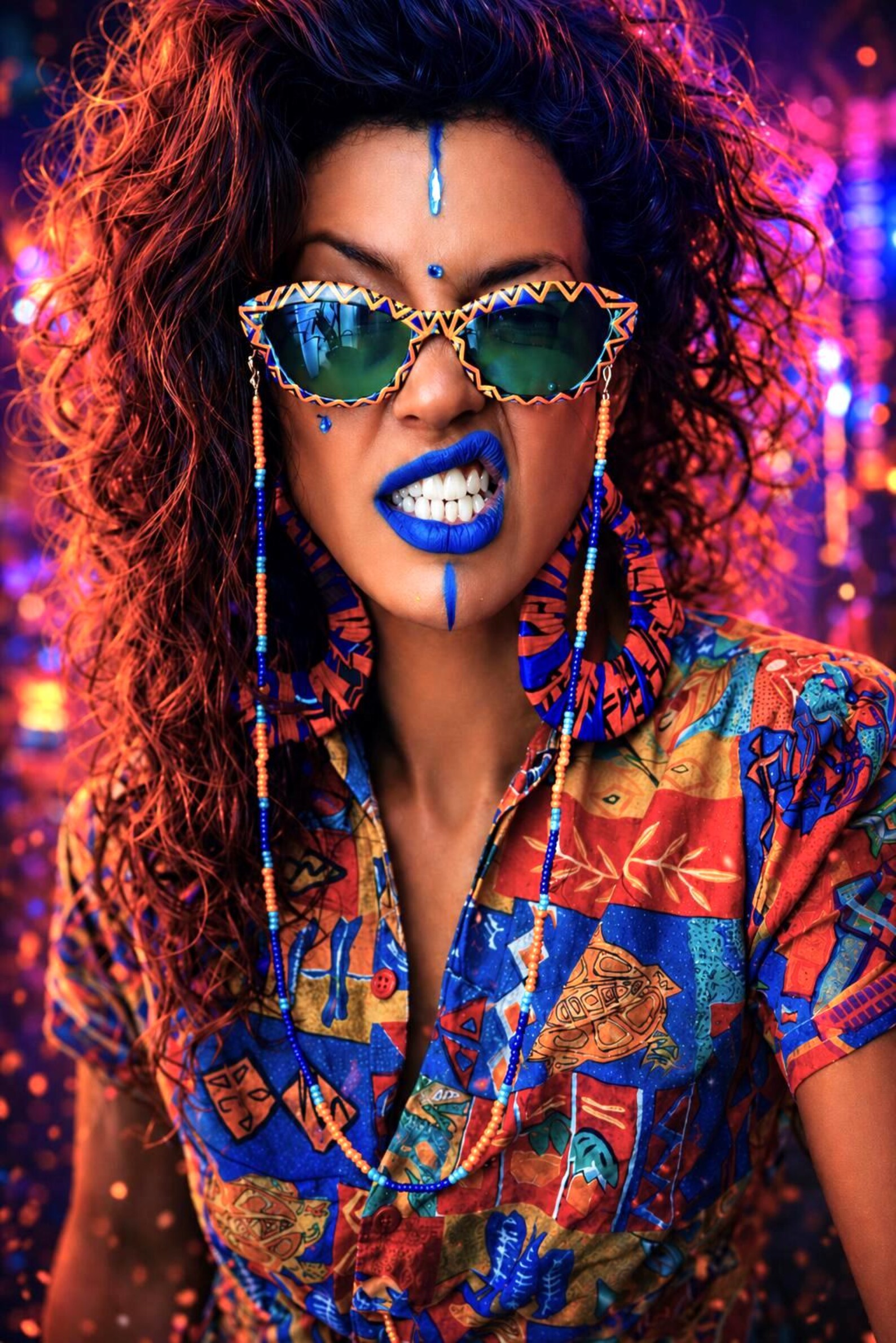 Amazigh Tuareg AMAN N TENERE Hand Painted Sunglasses Wear