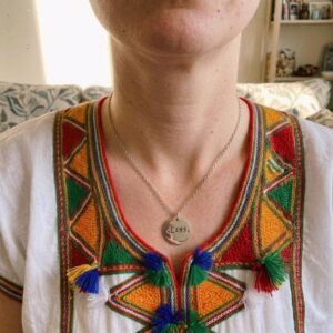 Amazigh Tifinagh Berber Stainless Steel Coin Pendant Necklace