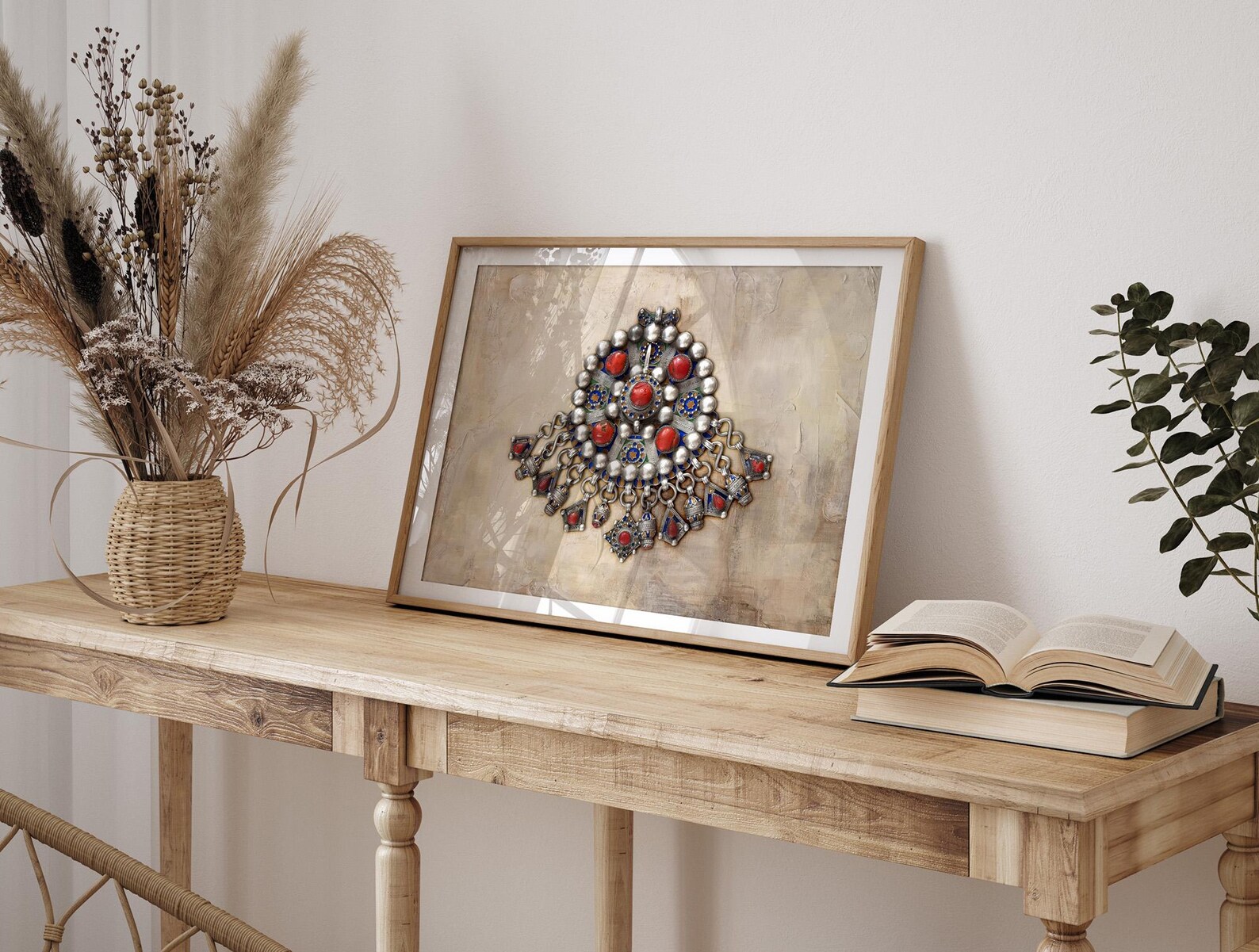 Amazigh Berber Fibula Art Print Heritage Wall Decor