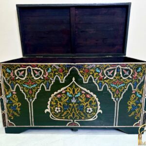 Amazigh Berber Tazwakt Painted Wooden Chest Wall Art