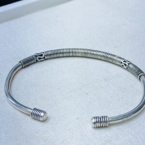 Amazigh Tuareg Sahara Sterling Silver Engraved Bracelet Handmade Jewelry