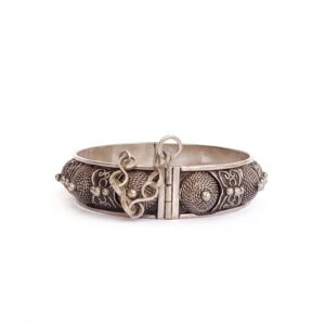 Antique Amazigh Berber Tafraoute Cuff Bracelet Silver Tribal Jewelry