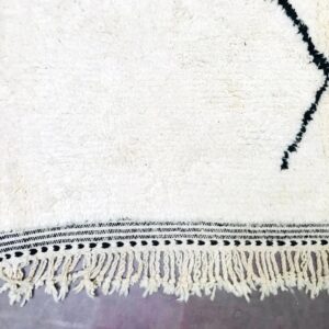 Amazigh Berber Beni Ourain Wool Rug with Tifinagh Symbols