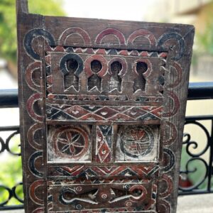 Amazigh Berber Hand Carved Wooden Door Wall Art Panel