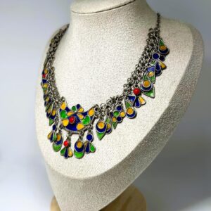 Vintage Kabyle Amazigh Beni Yenni Emaille Berber Necklace