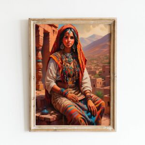Berber Amazigh Woman Portrait Art Print Digital Download