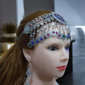 Amazigh Berber Sousse Tiara Head Jewelry Set with Earrings
