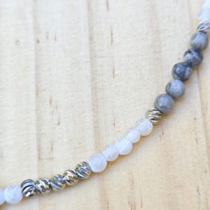 Amazigh Berber Tizerzit Necklace with Natural Stones and Steel